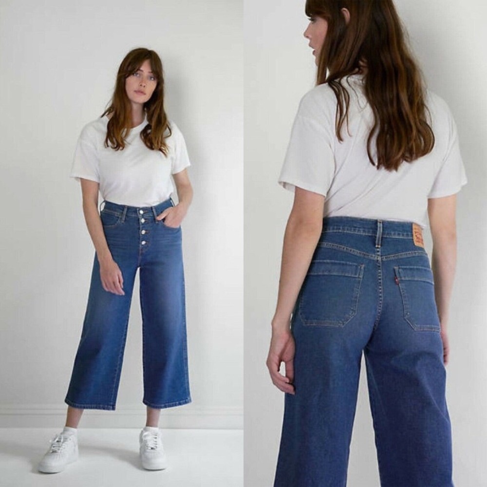 - - Levi Strauss mile high cropped Wide leg size 25 new